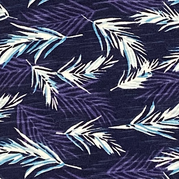 Slate & Stone Polo Shirt 100% Cotton Navy Blue Fern Print, Size M - Picture 12 of 15